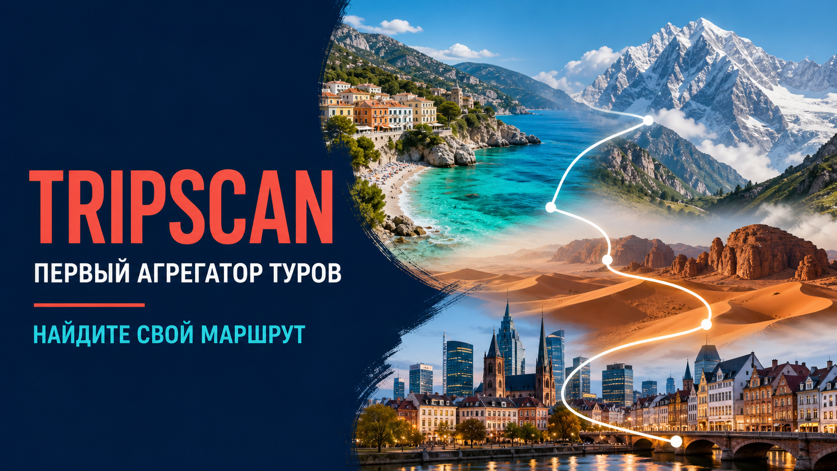 Море, горы, пустыня и европейский город в агрегаторе TripScan